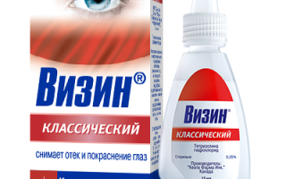 Eye drops Vizin: benefits and harms, indications for use